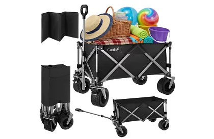 Skládací plážový přepravní vozík  87 × 46 × 70 cm – do 200 kg