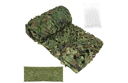 Vojenská maskovací síť 3x6 metrů + 100 stahovacích pásků