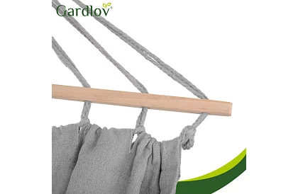 Zahradní houpací síť 200 × 150 cm + železný stojan do 250 kg