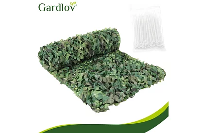 Vojenská maskovací síť 2x5 metrů + 100 stahovacích pásků