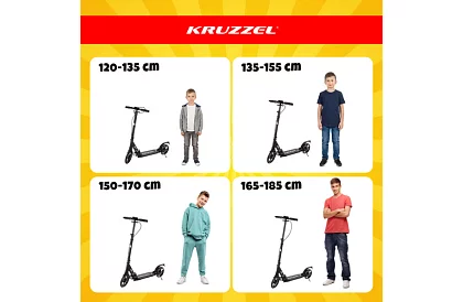 Skládací koloběžka Black Hyperion s koly 200 mm