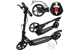 Skládací koloběžka Black Hyperion s koly 200 mm