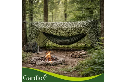 Vojenská maskovací síť 2x3 metry + 100 stahovacích pásků