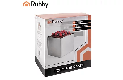 Nastavitelná obdélníková forma na dort 20–38 × 24–45 cm, výška 15 cm