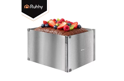 Nastavitelná obdélníková forma na dort 20–38 × 24–45 cm, výška 15 cm