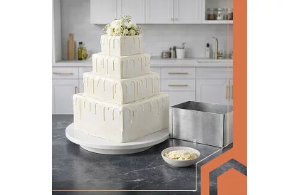 Nastavitelná obdélníková forma na dort 20–38 × 24–45 cm, výška 15 cm