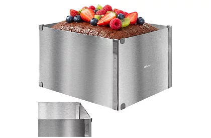 Nastavitelná obdélníková forma na dort 20–38 × 24–45 cm, výška 15 cm