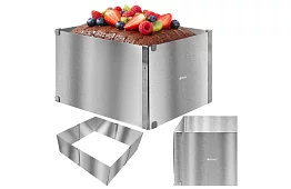 Nastavitelná obdélníková forma na dort 20–38 × 24–45 cm, výška 15 cm