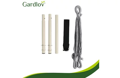 Zahradní závěsné křeslo BOHO 2 v 1 - šedé