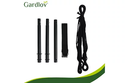 Zahradní závěsné křeslo BOHO 2 v 1 - černé