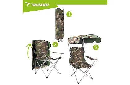 Skládací rybářské křeslo se stříškou – ARMY PANAMA