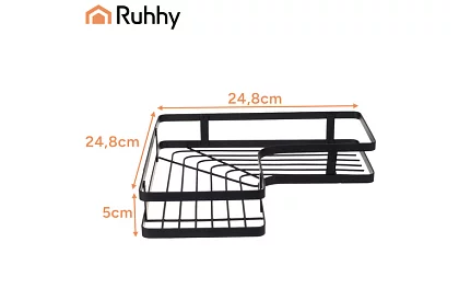 Rohová koupelnová polička - sada 2 kusy