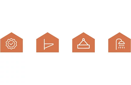 Rohová koupelnová polička - sada 2 kusy