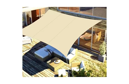 Stínící sluneční plachta 4 × 3 m – Béžová