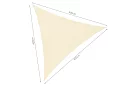 Stínící sluneční plachta trojúhelník 4 × 4 × 4 m – Béžová