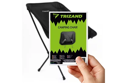 Skládací kempingové křeslo do 120 kg – černé