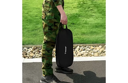 Skládací kempingové křeslo do 120 kg – černé