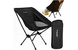Skládací kempingové křeslo do 120 kg – černé