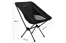 Skládací kempingové křeslo do 120 kg – černé