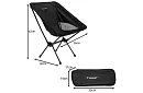Skládací kempingové křeslo do 120 kg – černé