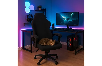 Univerzální potah na herní židli – černý