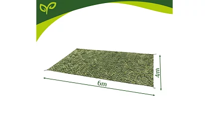 Vojenská maskovací síť 4 × 6 metrů + 100 stahovacích pásků