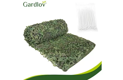 Vojenská maskovací síť 4 × 6 metrů + 100 stahovacích pásků