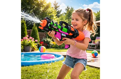 Vodní pistole 60 cm s nádrží 1,25 l – dostřel až 6 m