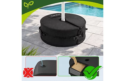 Závaží na slunečník 48 cm – plnitelné pískem až 40 kg