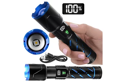 LED dobíjecí taktická svítilna 800 lm, 5000 mAh