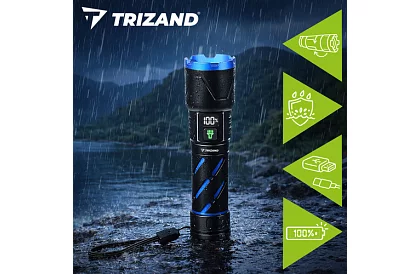 LED dobíjecí taktická svítilna 800 lm, 5000 mAh