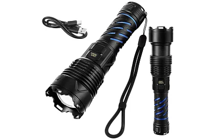 LED dobíjecí taktická svítilna 1500 lm, 5000 mAh