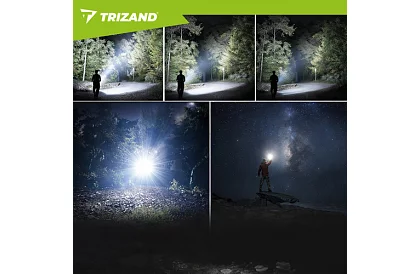 LED dobíjecí taktická svítilna 1500 lm, 5000 mAh