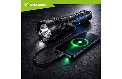 LED dobíjecí taktická svítilna 1500 lm, 5000 mAh