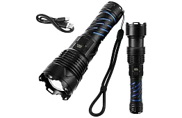 LED dobíjecí taktická svítilna 1500 lm, 5000 mAh