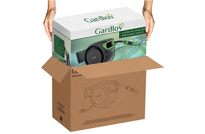 Nástěnný naviják na hadice – buben s hadicí 25 metrů