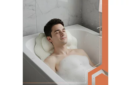 Relaxační polštář do vany 43x40 cm