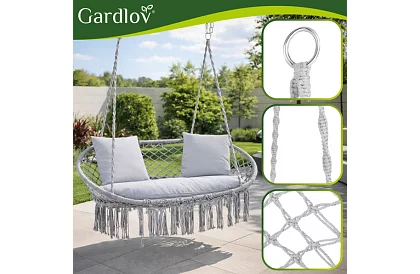 Zahradní dvoumístná houpačka s polštářem - Stork's Nest