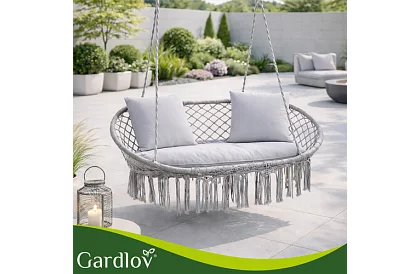 Zahradní dvoumístná houpačka s polštářem - Stork's Nest