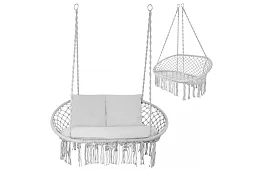 Zahradní dvoumístná houpačka s polštářem