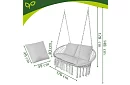 Zahradní dvoumístná houpačka s polštářem