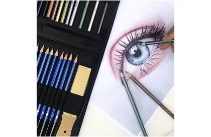 XXL Profesionální sada na skicování – 74 dílů v pouzdře