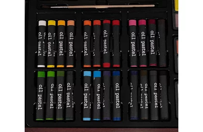 Sada na kreslení v dřevěném kufru - 148 dílů