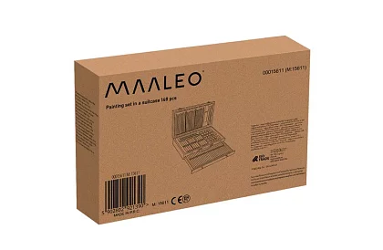 Sada na kreslení v dřevěném kufru - 148 dílů