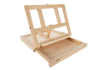 Umělecká malířská sada 45 kusů v dřevěném pouzdru se stojanem