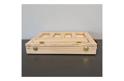 Umělecká malířská sada 45 kusů v dřevěném pouzdru se stojanem