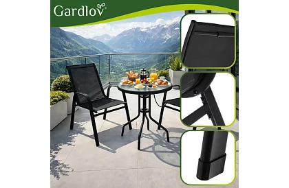 Zahradní kovové židle – 2 kusy v sadě