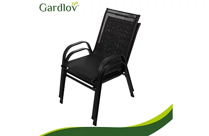 Zahradní kovové židle – 2 kusy v sadě