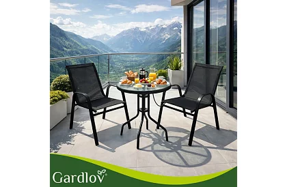 Zahradní kovové židle – 2 kusy v sadě