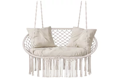 Zahradní dvoumístná houpačka s polštáři - do 300 kg